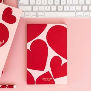 Kate Spade Pink and Red Heart Journal